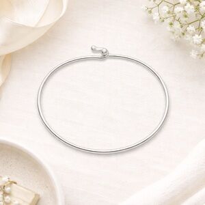 James Avery 925 Sterling Silver Hook Bangle Bracelet Dainty Minimalist